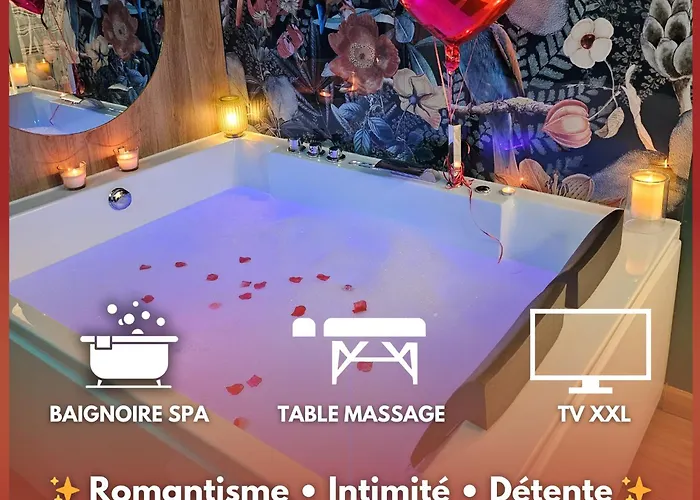Suite Passion - Jacuzzi Spa - Table De Massage - 1 Chambre