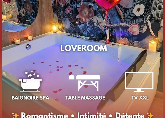 Suite Passion - Jacuzzi Spa - Table De Massage - 1 Chambre